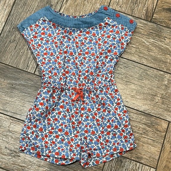 Mini Boden Floral Romper Size 3-4 years - Picture 1 of 4